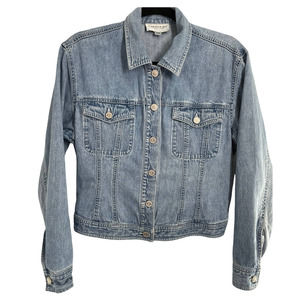 Emanuel Ungaro Womens Denim Button-Up Jean Jacket Long Sleeve Size 4 Blue